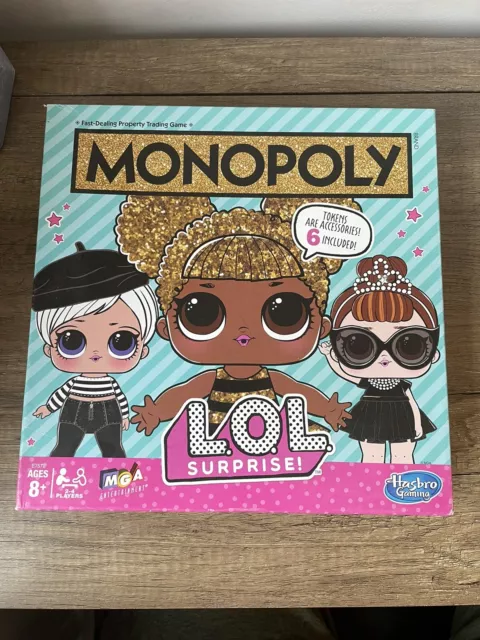 Hasbro L.O.L. Surprise Edition Monopoly Board Game.(Complete)