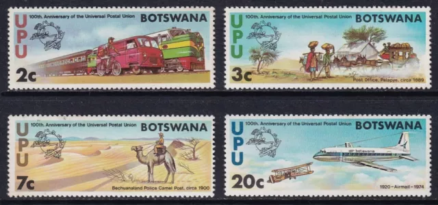 BOTSWANA 1974 U.P.U. Centenary set of 4 SG 318-321 MNH/**