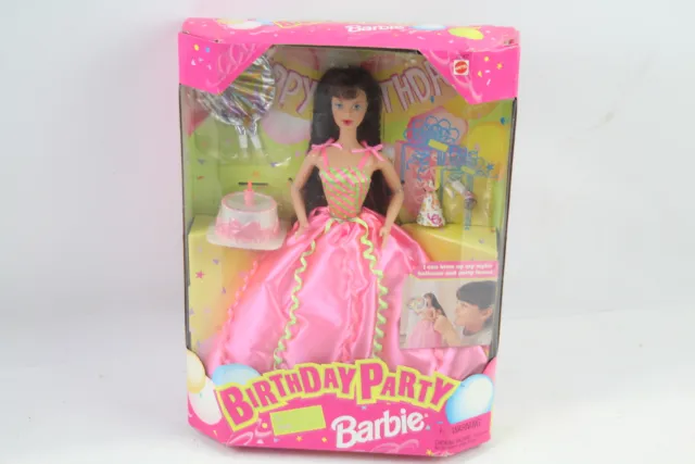 Mattel Barbie Birthday Party Doll Boxed Blows Up Balloons - Unopened Vintage