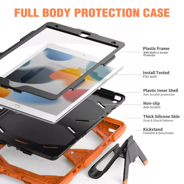 3in1 Pochette Protectrice Protection D'Écran Support Pied pour Apple IPAD Mini 6 3