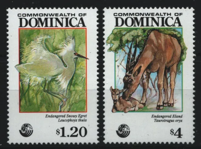 Dominica 1992 - Mi-Nr. 1637-1638 ** - MNH - Wildtiere / Wild animals