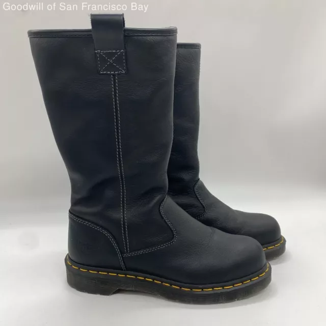 Dr. Marten Belsay Steel Toed Pull On Womens Work Boot Faux Fur Inner Lining Sz 7 Dr. Marten Belsay Steel Toed Pull On Womens Work Boot Faux Fur Inner Lining Sz 7
