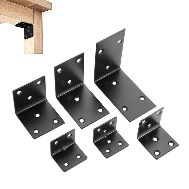 10x L Shape Corner Brace Shelf Bracket Stainless Steel Joint Right Angle Bracket