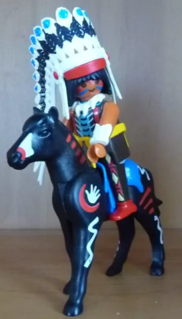 Playmobil Häuptling Western Kavallerie Indianer Apachen Krieger Sioux Pferde