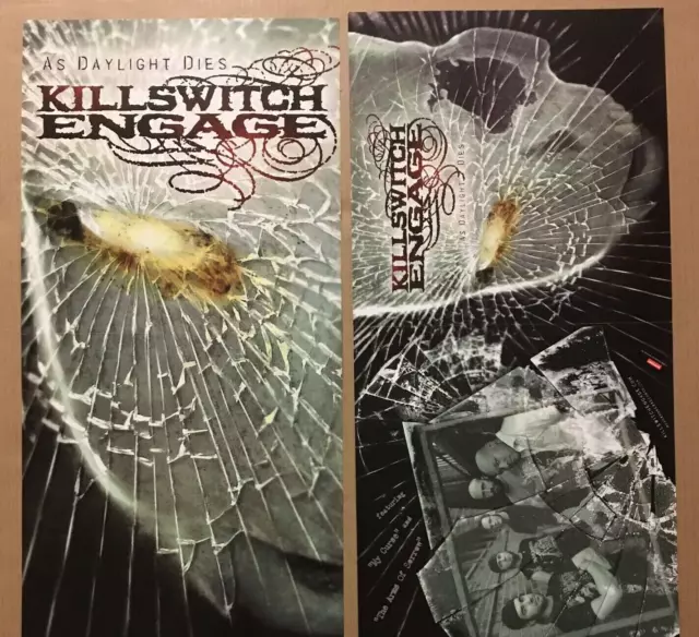 KILLSWITCH ENGAGE Rare 2006 DOUBLE SIDED PROMO TOUR POSTER FLAT 4 Dies CD 12x28