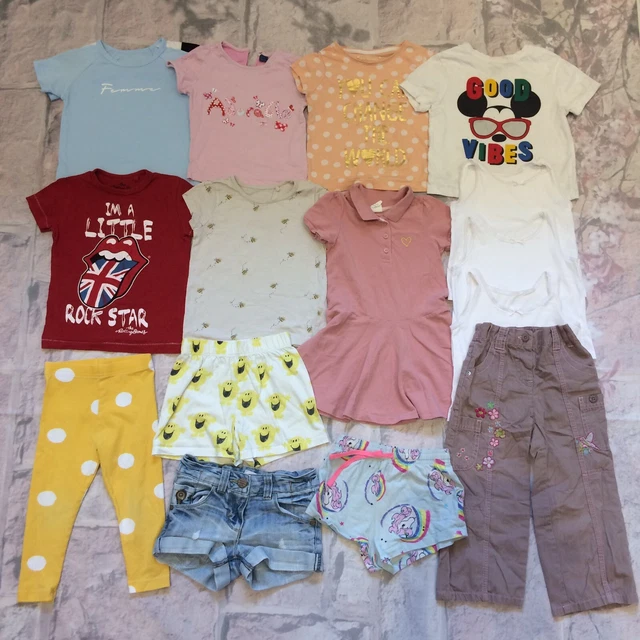 Girls Clothes Bundle 2-3 Years Next H&M TU Etc Dress Tops Shorts Etc