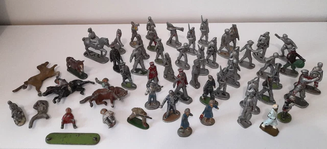 LOT DE 10 petits soldats en Alu Far West QUIRALU NININ TBE EUR 30,00 - FR