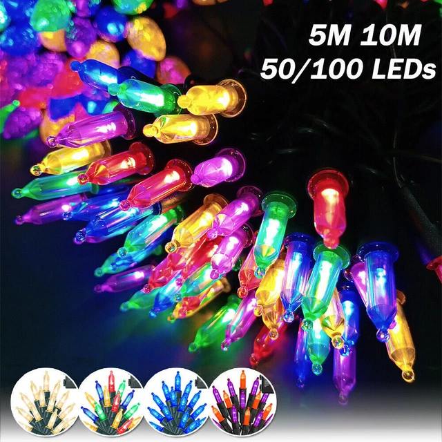 5M 10M Christmas Tree Lights 8 Modes LED Mini String Lights Battery Power