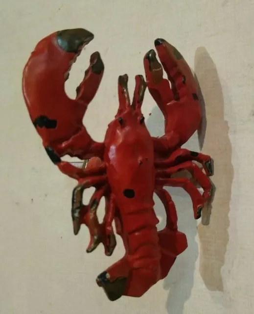 Shabby Red Lobster Cabinet Knob Coastal Nautical Hardware Cast Iron