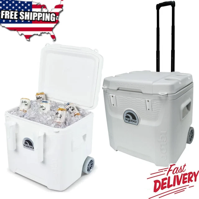 HEAVYDUTY 52 QT 5Day Marine Ice Chest Cooler with Wheels and Cup