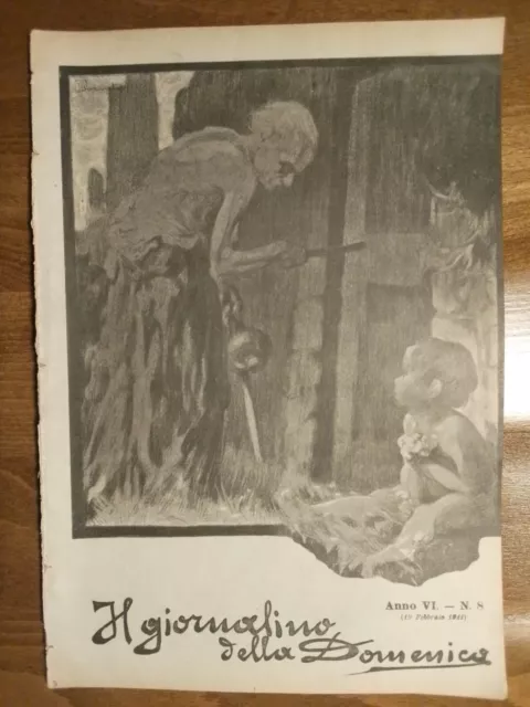 1911,Il Giornalino Della Domenica, Salvatore Di Giacomo, Borzato, Vecchia Poesia