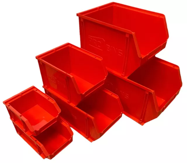 20x PROBINS Storage Stacking Plastic Parts Bins Garage Workshop EXTRA DEEP