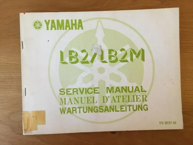 Yamaha LB2 LB2M  Owners service manual workshop  1F0 , See below