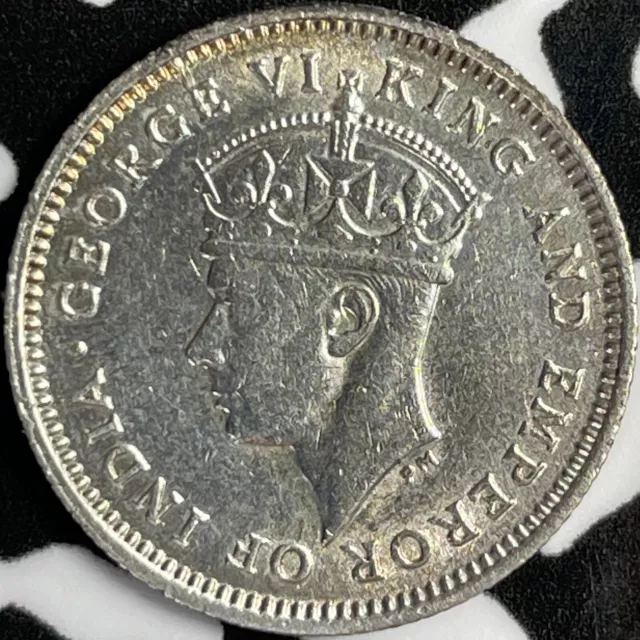 1942 British Guiana 4 Pence Fourpence Lot#D6902 Silver! Nice! Low Mintage