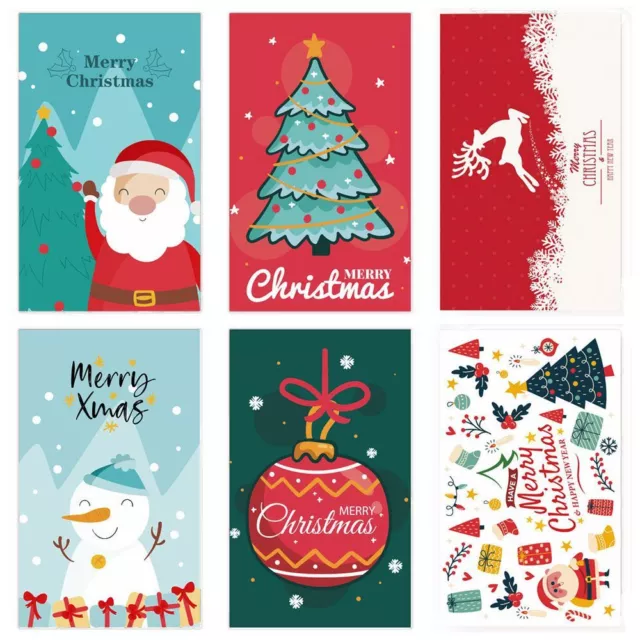 Insert Happy New Year Greeting Postcard Message Note Cards Merry Christmas Card