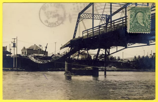 cpa REAL PHOTO POST CARD U.S.A. USA BUTTE BRIDGE MONTANA Photo R.H. McKAY