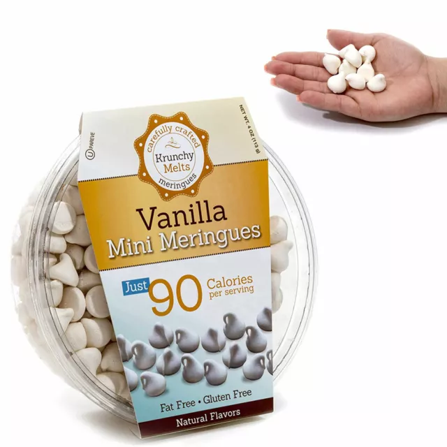 Vanille Mini Meringue Cookies Gluten sans Gras Kascher Pareve Collations Bonbons