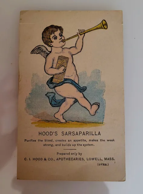 Victorian Trade Card Quack Medicine HOOD'S SARSPARILLA