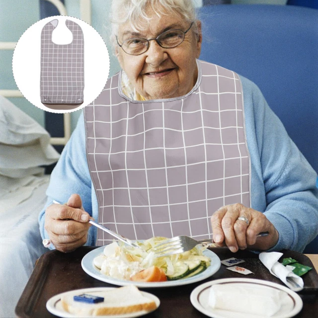 ELDERLY EATING BIB Adult Mealtime Feeding Bibs Rice Bag Baby £9.99 ...
