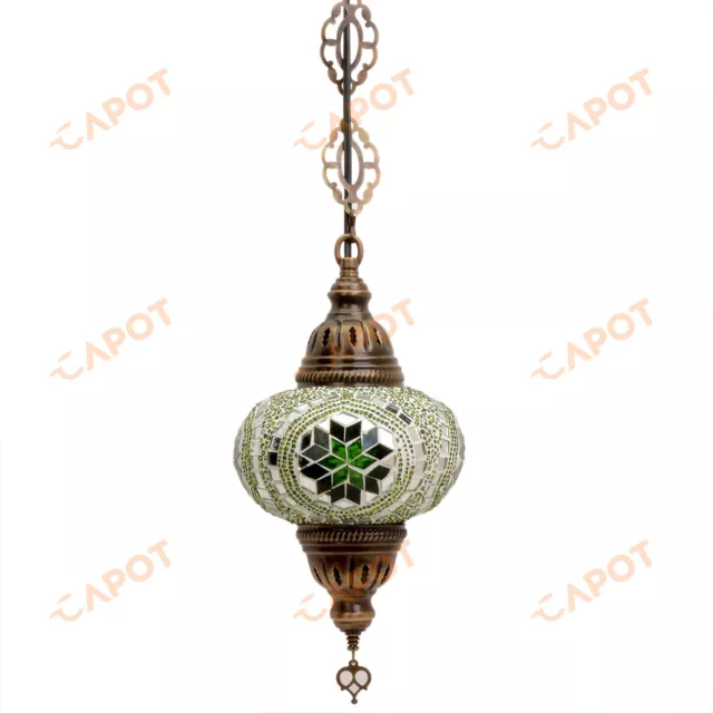 Lustre suspension plafond mosaïque turque marocain luminaire lampe lanterne 2