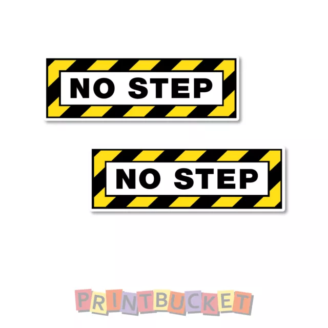 No Step Sticker 150mm twin pack quality waterproof vinyl