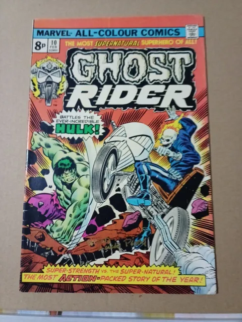 Ghost Rider #10 Pence Copy Signed By Mike Ploog (1973) Marvel*