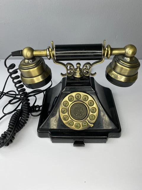 Paramount Collection Classic Series Desk Phone  Push Button Dial Black Gold rare