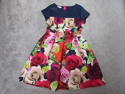 Ted Baker girls 12 years scuba floral flower roses party occasion  dress