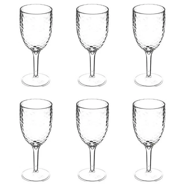Lot de 6 Verres à Pied "Estiva" 35cl Transparent