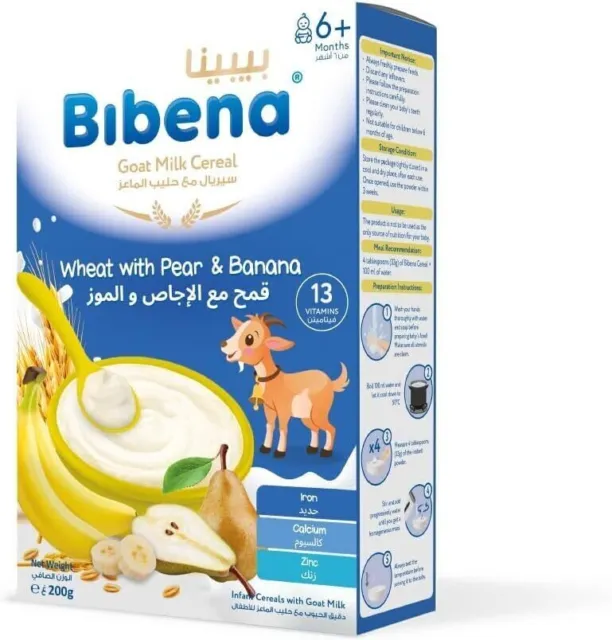 Humana Goat Milk Cereal with Pear & Banana 6+ Months No Added Sugar 200G