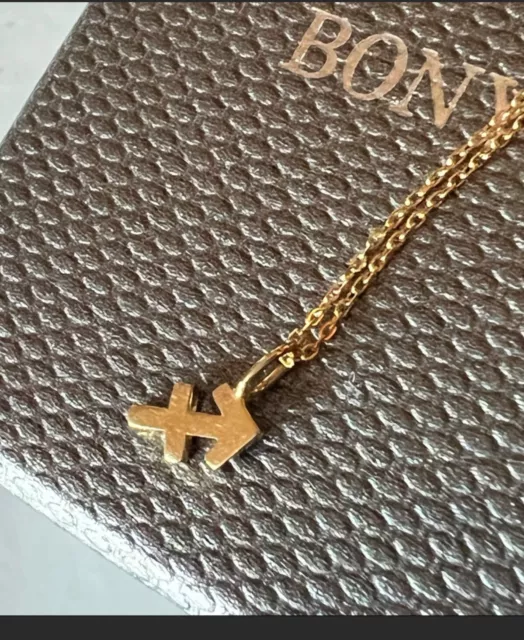 Bony Levy 14K Yellow Gold Petite Horoscope Pendant Necklace Sagittarius Nwt