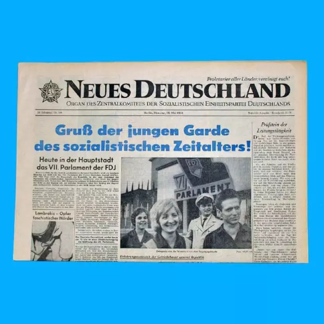 DDR Neues Deutschland Januar 1963 Geburtstag Hochzeit 60. 61. 62. 63. 64. 65. ST