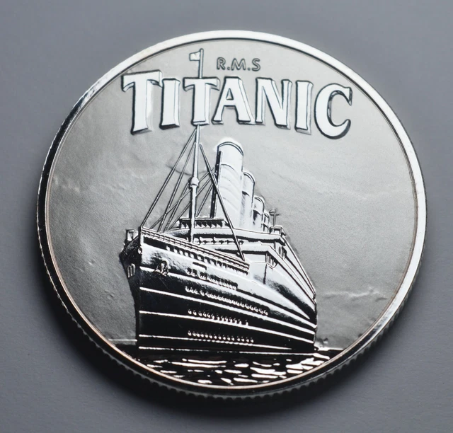 The Commemorative Coin Company – Medaglia Commemorativa RMS Titanic White Star Line – Bimetallo Argento E Oro 24K – In Capsula