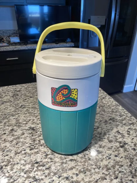 VINTAGE RETRO COLEMAN POLYLITE 1/2 GALLON COOLER WATER JUG #5590 GREEN Used