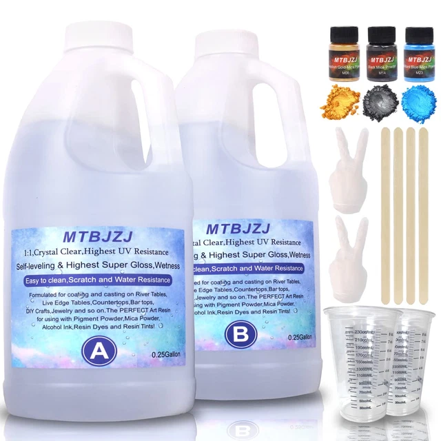 Kit de resina epoxi transparente resistente a los aranazos