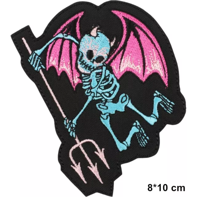 Fledermaus Halloween Schrecklich. Schädel Marke Stickerei Anwendungen Patches 2