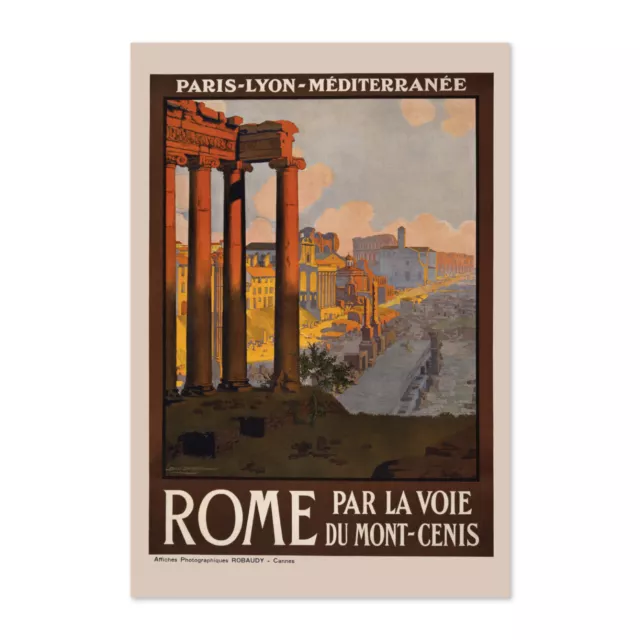 1920s Roman Forum at Dawn Vintage Style Italian Travel Poster - Classic Art