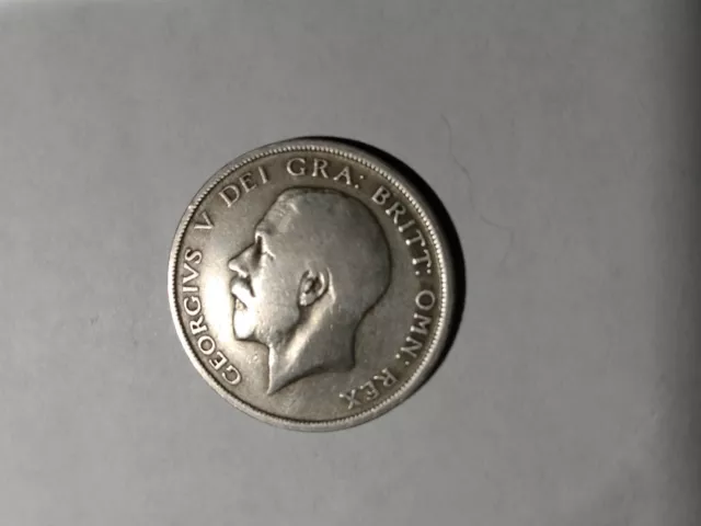 Great Britain 1920 Half Crown Coin  King George V  50% Silver