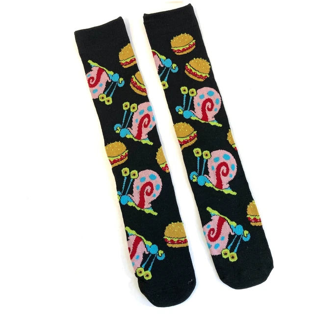 new GARY THE SNAIL SOCKS black funny cartoon spongebob squarepants cartoon ADULT new GARY THE SNAIL SOCKS black funny cartoon spongebob squarepants cartoon ADULT