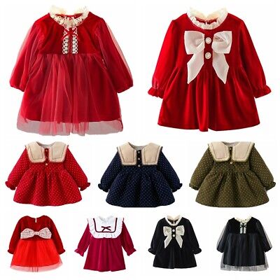 Toddler Baby Girls Princess Dress Tulle Mesh Skirt Birthday Party New Year Gown