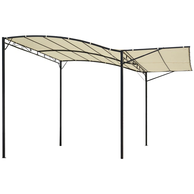 Pavillon Gartenpavillon Sonnenmarkise mit klappbarem Seitendach UV-Schutz 3x2,5m