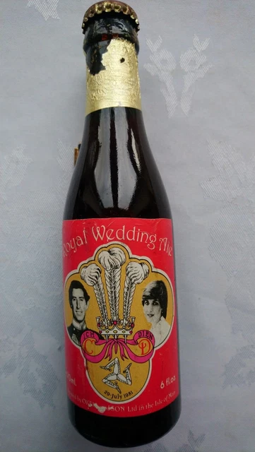 Okells Brewery Isle Of Man Bier Ale 170 ML Flasche Charles Diana Wedding 81 Leer