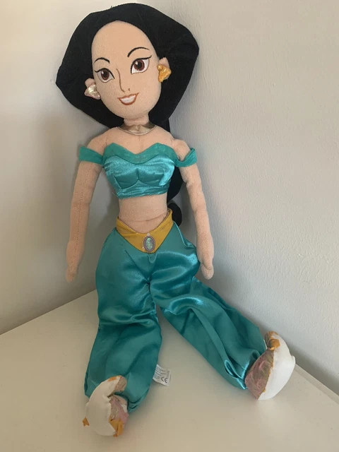 DISNEY STORE PRINCESS Jasmine Soft Toy Plush Doll Aladdin Large 21 ...