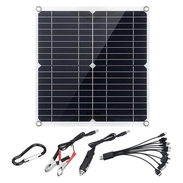Kit Panneau Solaire 50W Avec Régulateur MPPT - Chargeur Portable - 9