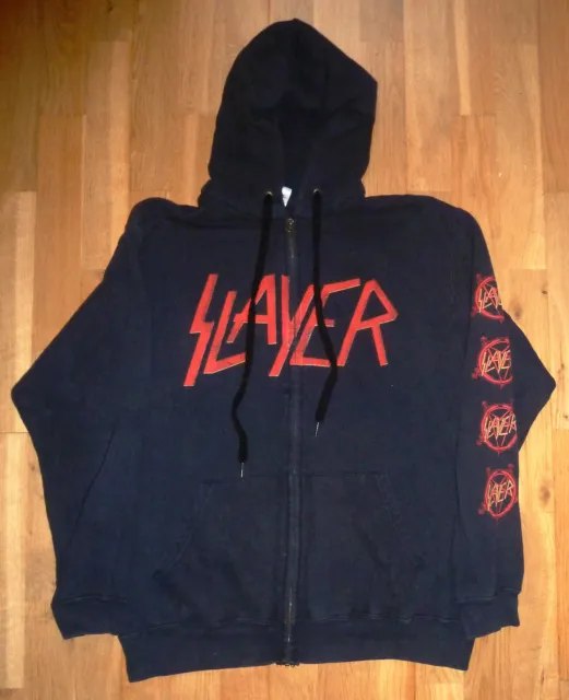 SLAYER / Repentless Kapuzen Zipper Hoodie Größe L mit Rücken- und Ärmeldruck