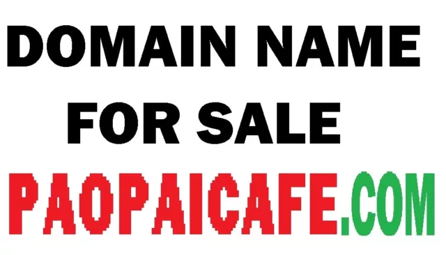 Internet domain name for sale www.paopaicafe.com food premium domain