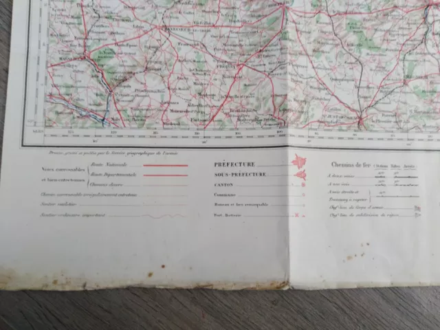 plan Amiens Cambrai St Quentin Montdidier armée française type 1912 WWI WK1 WW1 2