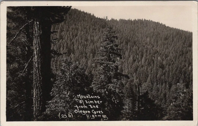 RPPC Mountains of Timber from Oregon Caves Highway OR 1922-1926 Postcard UNP