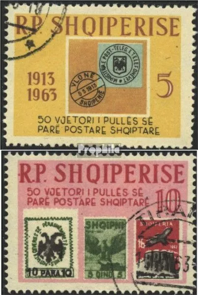 Albanien 745-746 (kompl.Ausg.) gestempelt 1963 50 J. albanische Briefmarken