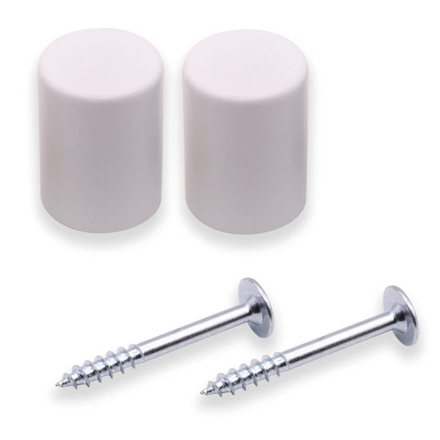 2 IKEA SPARE Parts Set Handle Knob (White) & Screws for Billy Oxberg